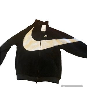 nike big swoosh reversible boa jacket